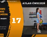 Kobieta wykonuje ćwiczenie młotkowe uginanie przedramion z hantlami. Na ekranie widnieje numer 17 i lista błędów.