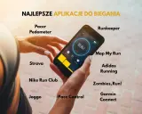 Dłonie trzymają smartfon z aplikacją do biegania. Lista najlepszych darmowych aplikacji do biegania: Pacer, Strava, Nike Run Club, Joggo, Runkeeper, Map My Run, Adidas Running, Zombies, Run!, Garmin Connect, Pace Control.
