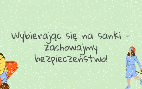 Dzieci na sankach cieszą się zimą, ale pamiętajmy o bezpieczeństwie!