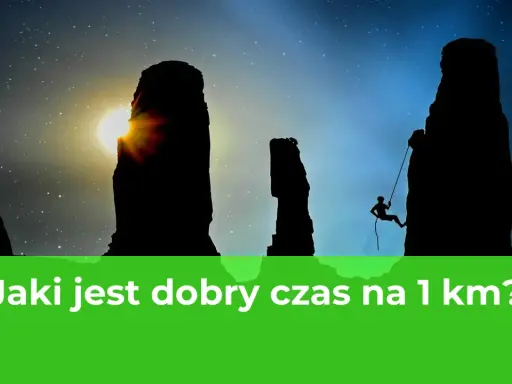 Wspinacz schodzi po skale o zachodzie słońca. Jaki jest dobry czas na 1 km?