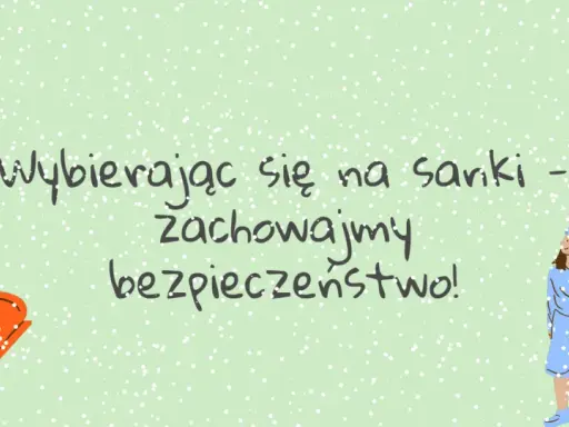 Dzieci na sankach cieszą się zimą, ale pamiętajmy o bezpieczeństwie!