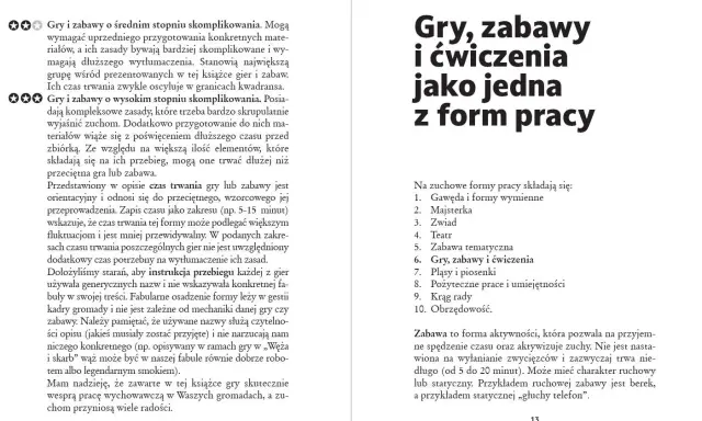 Gry i zabawy harcerskie to klucz do rozwoju zuchów. Strona opisuje różne rodzaje zabaw, od prostych po skomplikowane, podkreślając ich rolę w pracy wychowawczej.