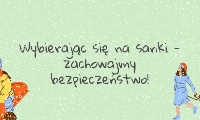 Dzieci na sankach cieszą się zimą, ale pamiętajmy o bezpieczeństwie!