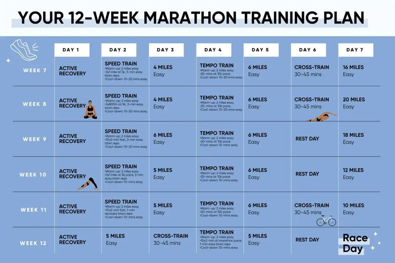 Plan 12-tygodniowy do maratonu: treningi szybkościowe, tempowe, cross-training i długie wybiegania. Jak przygotować się do maratonu?